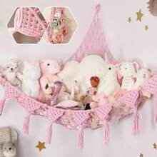 Large Plush Animal Toy Storage Hammock - Tassel Plush Animal Storage Rack Decoration - Cute Hanging Plush Net, Suitable For Children's Room, Bedroom, Room Decor - Multicolor - View 14