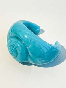 1pc Exaggerated Thick Jewelry Bracelet, Ocean Series Seashell Design, Everyday Wear, Elegant Luxury Unique Gift For Friends