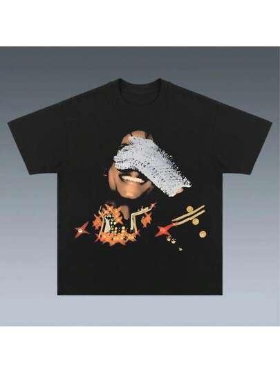 Jackson Vintage Tribute T-Shirt – Men's Fashion Graphic T-Shirt 90s Style For Men And Women, 100% Cotton
