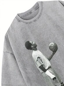 Short Sleeve Rock Plan Print Tee Shirt For Summer, Casual Tees For Men