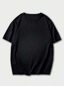 Street Fashion! Men's Short Sleeve T-Shirt With Printed Rabbit Design - Black - View 6