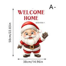 Christmas Window Stickers, Cute Santa Claus Snowman Glass Window Decals Door Stickers Decoration, Suitable For Holiday Christmas Nursery Playroom Bedroom Classroom Kindergarten Wall Stickers Room Decor Wall Sticker Wall Decor Home Decor Christmas Decorations Christmas Decorations Home