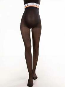 1 Pair Women's Sexy Maternity Sheer Thigh High Stockings, Apricot Color, Slim & Minimalist Design