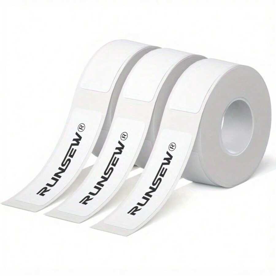 Label Maker Tape Compatible With Phomemo D30 Priner White Sticker Thermal Paper SelfAdhesive Waterproof 12 X 40mm 0.47 X 1.57in 180 Labels Roll 3 Rolls
