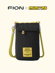 Minions Outdoor Sweat-Proof Running Cell Phone Bag Multifunction Nylon Cell Phone Holster Small Crossbody Bag Gym Fitness Cell Phone Key Holder Pouch Bag Casual Shoulder Bag - Black - View 7