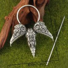 [Viking Hairpin] Vintage Viking Hairpin| 1pc Animal Hairpin Women Spiritual Hair Accessories Women Jewelry - 古董銀器 - 查看 5