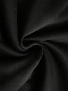 2026 Men's Fashion  Autumn Winter Kangaroo Pocket Hoodie, Star Letter Pattern Print, Casual Daily Comfortable Versatile Hooded Sweatshirt, Great Gift Loose And Comfortable, Casual And Easy-Going, Valentine's Day Hoodie For Couples, New Year Outfit For Women - màu đen - Xem 9