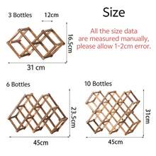 Stackable Wine Cellar Racks Natural Wine Rack Storage Shelf For Kitchen Cabinets - 6 Bottles - View 3