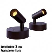 2 件/1 件智能 LED 磁吸壁灯，USB 充电，金属触控，角度可调，LED 聚光灯，3 种照明模式（白光/暖光/中性光），适用于卧室、餐厅、派对、展览、车库、宿舍、艺术装饰、阅读、展示、植物照明、床头灯、生日礼物