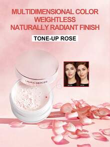 Laura Mercier 透亮散粉 提亮粉色調 #Rose（適用淺至中膚色）29g/1 Oz | 24小時控油 | 柔霧妝感 | 長效持妝 | 絲滑柔軟配方 | 不卡粉 | 無拍照反光 - 提亮玫瑰 - 查看 4