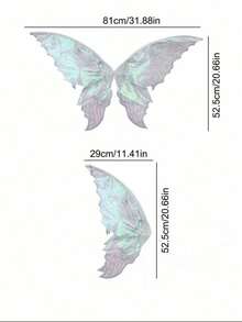 1pc Holiday Fairy Wings ,Carnival Festival Party Performance Props, Sparkle Butterfly Wing Wedding Costume Angel Wings For Women Carnival Dress Up Accessories,Hot Gold Dazzling Butterfly Wings Fairy Wings,Birthday Present Halloween Costume - Multicolor - View 5