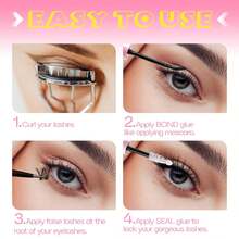 SRCKFIZ Lash Bond And Seal 12ml Cluster Lash Glue For Eyelash Clusters Waterproof Eyelash Glue For DIY Eyelash Extensions Strong Hold - Pink - View 6