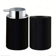 2 piezas Dispensador de jabón de espuma y bandeja Dispensador de jabón rellenable con bomba Accesorios de baño Botella de espuma para encimera