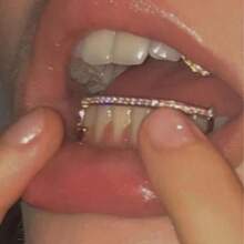 Grills For Your Teeth Gold Grills For Teeth Hip-Hop Higer Tooth With Zirconia Decoration Hip-Hop Jewelry Gift - Bạc - Xem 2