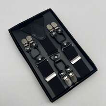 6 Clips Men's Suspenders Gentleman Boxed Suspenders Suspenders Clips In Stock Suit Suspender Suitable As A Gift For Boyfriend - Width 3.5cm