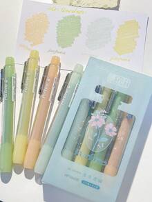 香水气味闪亮荧光笔 4 件/1 套 12 色闪光荧光笔荧光笔荧光凝胶笔斜头标记粉色和可爱荧光笔回到学校学校办公文具下划线突出显示广泛多彩彩绘文具学校用品