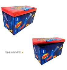 Organizador Taburete Plegable Infantil - Azul Marino - Ver 2