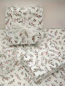 5/10/20pcs Thin Paper With Holly Seed Pattern, 20 Inches X 14 Inches Gift Wrapping Paper, Suitable For Wedding, Christmas, Birthday Gift Packaging, Bouquet Packaging, Gift Bag Filling, Party Giftsdecoration - Multicolor - View 7