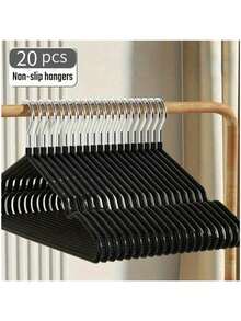 1/10/20 Pieces Extra Thick Impregnated Clothes Hangers New Non-Slip, Traceless Plastic Impregnated Hangers For Hanging Adult Coats And Children's Coats
