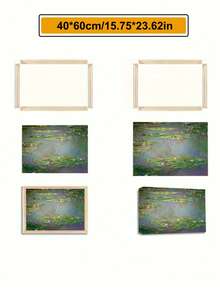 1pc Original Wooden Frame, Decorative Art Style, Thick Canvas Support, DIY Frame, Suitable For Artistic Oil Paintings And Wall Decor, Fits Home, Living Room, Office, High-End, Bathroom, Party, Gift, Couples - Multicolor - View 27