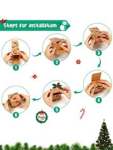 24pcs Christmas Advent Calendar Box, Santa Claus Snowman Candy Box Advent Calendar Gift Set, Perfect For Family Holiday Decoration - Multicolor - View 7