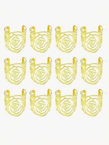 1 قطعة/6 قطع/12 قطعة من حلقات المناديل الإبداعية، حاملات المناديل الزخرفية لعيد الميلاد، الحياة الريفية، الزفاف، المطعم، الفندق، عيد الحب، الولائم، طاولات البوفيه، مستلزمات الحفلات، ديكور طاولة المطبخ المنزلي