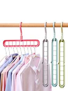 1 Wielofunkcyjny wieszak na ubrania z wieloma otworami do wieszania ubrań. Służy do suszenia bielizny, ręczników, ubranek dziecięcych, czapek, szalików, skarpetek, biustonoszy, spodni, pieluszek wielorazowych, rękawiczek. Niebieskie modele.