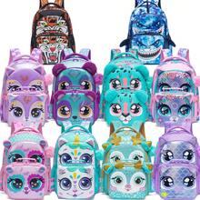 Mochila com estampa de animais, mochila escolar para meninos e meninas, mochila fofa para meninas, conjunto de mochilas infantis, mochila de viagem, adequada para alunos da pré-escola, jardim de infância e ensino fundamental, pode ser usada para guardar material escolar. - Mochila escolar para meninas animais - Ver 1
