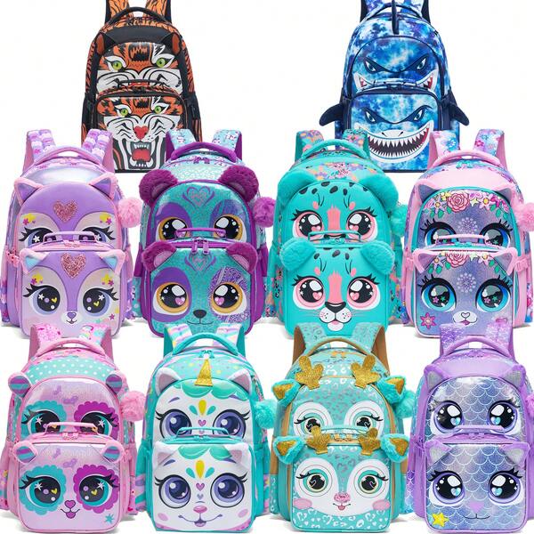 Backpacks For Girls Boys School Bag Cute Girls Backpacks Kids Bookbag Set Travel Backpack For Preschool Kindergarten Elementary Students Backpack To School Supplies