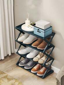 1 Piece - 4 Level X Shaped Shoe Rack, Space Saving And Easy To Assemble, It Is An Ideal Choice For Families And Kitchens, Shoe Rack, Modern Shoe Rack, Shoe Rack Organizer, Shoe Rack For Living Room And Home Decor.,Suitable For Giving To Family And Friends, Perfect Birthday Anniversary, Valentine's Day, Christmas, Halloween, Teacher's Day, Graduation, Return To School, Thanksgiving Surprise Gift,Only,Almost