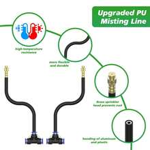 360° Adjustable Drip Irrigation System - Garden Watering System 16.5FT With 5 Nozzles, Drip Irrigation Kit For Garden, Yard, Lawn, Greenhouse, Plants, 5/16 Inch Hose - 黑色 - 查看 4