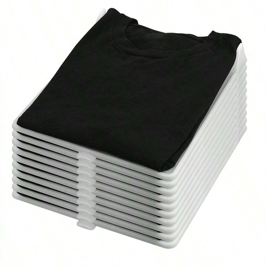 10 Pack T Shirt Organizer Closet Organizer Clothing Trays, Folding Clothes Board Stackable, Shirt Receipt Board Organizer - Grey - View 1