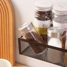 1 pieza/2 piezas Estantería de baño sin taladro, estante colgante montado en la pared - Hierro fundido, sin necesidad de perforar, fácil instalación, estantería de almacenamiento de rejilla de uso múltiple, adecuada para la organización del baño y la cocina, diseño industrial retro de rejilla abierta de gran resistencia, cesta colgante ahorradora de espacio para toallas, artículos de tocador, papel higiénico - Instalación sencilla, solución de almacenamiento para baños pequeños, rejilla metálica decorativa, resistente a la oxidación, material de hierro forjado