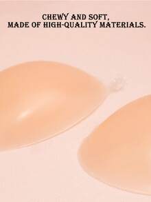 3 / 1 par de sujetadores invisibles sin tirantes de viscosa con efecto push-up de silicona - Sujetadores reutilizables de viscosa con elevación del busto y sin espalda con pegamento saludable para ropa interior de mujer