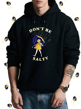 Unisex Dont Be Salty Girl Dancing Fun Sweatshirt Classic Long-Sleeved Casual