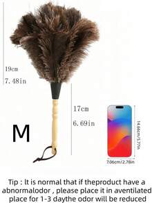 1- Máy hút bụi nhân tạo màu nâu đen, Máy hút bụi nhân tạo, Chổi quét bụi, Vệ sinh máy tính để bàn, Quét bụi, Thích hợp để quét bụi trong gia đình, Vệ sinh xe hơi, Vệ sinh ghế sofa trong gia đình, Quét bụi - màu nâu - Xem 7