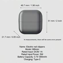 Portable Electric Nail Clippers Mini Nail Trimmer, Automatic With LED Light, USB Rechargeable 2 Speeds, Back Storage, 2 Colors Options, Automatic Nail Clippers For All Ages,Adults, Seniors, Perfect Gift For Women And Men Fingernail Cutter Father's Day Gift For Him, Dad Gifts 2025, Best Men's Fingernail Care Device