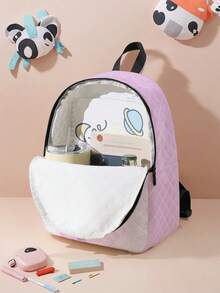 1 szt. spersonalizowany plecak w kratę z kreskówkową syrenką, można dostosować do własnego, unikalnego projektu, niezbędny na powrót do szkoły, można nadrukować własne imię lub podarować siostrze i kolegom z klasy, drukując ich imiona