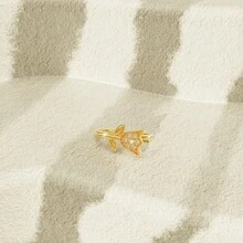 1 Simple U-Shaped Tulip Nose Stud, Niche Design, No Need To Punch The Nose Clip, Suitable For Women To Wear Daily Body Jewelry, Give Friends A Holiday, Birthday Gift, Unisex - 金色 - 查看 5