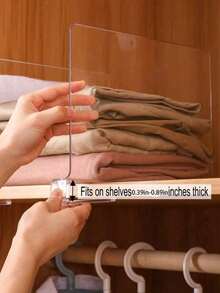 1/3/5 件衣柜隔板，衣柜整理隔断板，多用途衣物分隔架 - 彩色 - 查看 6