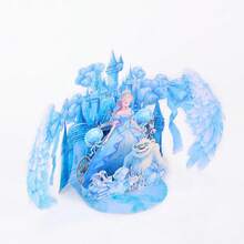 1pc Blue Dreamy Ice Princess 3D Pop-Up Greeting Card, Birthday Card, Home And Party Atmosphere Decorative Items, Wedding Gift Card, Surprise Gift For Friends, Gift For Mother, Gift For Girlfriend, Suitable For Valentine's Day
