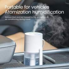 FIORIA 1 szt. obrotowy nawilżacz powietrza o kącie 45 stopni z efektem rozgwieżdżonego nieba, odpowiedni do biura, salonu, samochodu, sypialni, zasilany przez złącze typu C, duża wydajność mgiełki, cicha praca