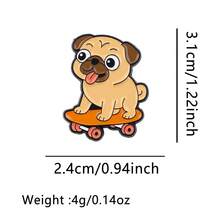 1 件可爱小狗珐琅翻领别针 - 适合背包和服装的可爱徽章万圣节配饰教师节珠宝服装配饰包饰办公室配饰圣诞礼物 - 彩色 - 查看 15