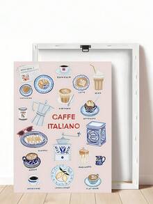 1 件复古橙色意大利浓缩咖啡杯帆布印刷厨房墙壁艺术，每天早晨供应报价标志墙壁艺术有趣的咖啡俱乐部帆布印刷品，卧室装饰，客厅装饰，办公室装饰，餐厅墙壁装饰，墙壁艺术，墙壁装饰，家居装饰，房间装饰，帆布墙壁艺术，海报，带框架的墙壁艺术，可选框架 ﻿ ﻿ - 彩色 - 查看 16