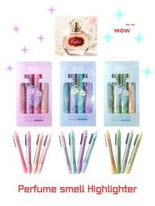 香水气味闪亮荧光笔 4 件/1 套 12 色闪光荧光笔荧光笔荧光凝胶笔斜头标记粉色和可爱荧光笔回到学校学校办公文具下划线突出显示广泛多彩彩绘文具学校用品