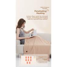 1件便携式带帽加热披肩，男女通用，USB供电，可搭配10000mAh移动电源使用，冬季户外、办公室、飞机等场合保暖。双层隔热，柔软亲肤，尺寸150*85cm，棕色。保暖、闺蜜节、宠物、嘉年华、派对装饰。 - 彩色 - 查看 10