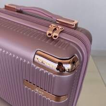 Travel Toiletry Bag ABS Rigid Makeup Organizer Carry-On Case TOP - Rusty Rose - View 2