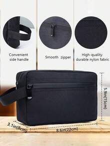 1个定制男士个性化旅行洗漱包，可定制姓名，男士可折叠轻便旅行化妆包，涤纶材质，大容量，带拉链隔层、顶部提手和高品质拉链，是收纳基本美容和剃须用品的理想之选，旅行必备收纳包，送给女友、男友、朋友的理想礼物，旅行收纳神器。 - 彩色 - 查看 6