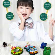 DIY ozdoby świąteczne, choinka, wianek Świętego Mikołaja, wiszący wisiorek na przyjęcie świąteczne, wiszący materiał z włókniny, dekoracja dla dzieci, świąteczna kreskówka z włókniny, wiszący wisiorek z włókniny, zestawy DIY, materiały dla dzieci, łatwe do wklejenia akcesoria, rękodzieło, puzzle z włókniny, zabawki, wianek z włókniny