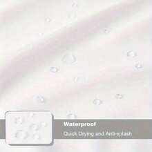 1pc Brown Gradient Shower Curtain Set Honeycomb Plaid Print Bathroom Decoration Shower Curtain Set Polyester With Plastic Shower Hooks